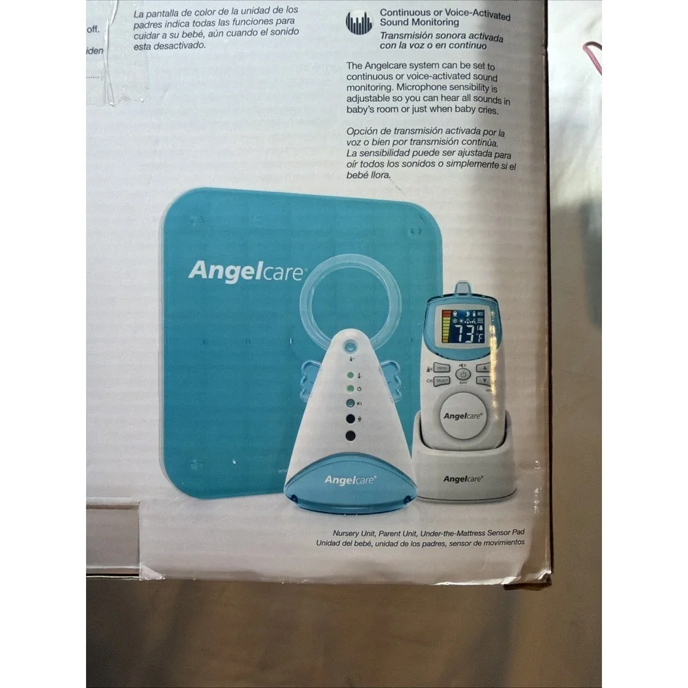 Angelcare Movement and Sound Monitor Aqua/White w/ Movement Sensor AC401